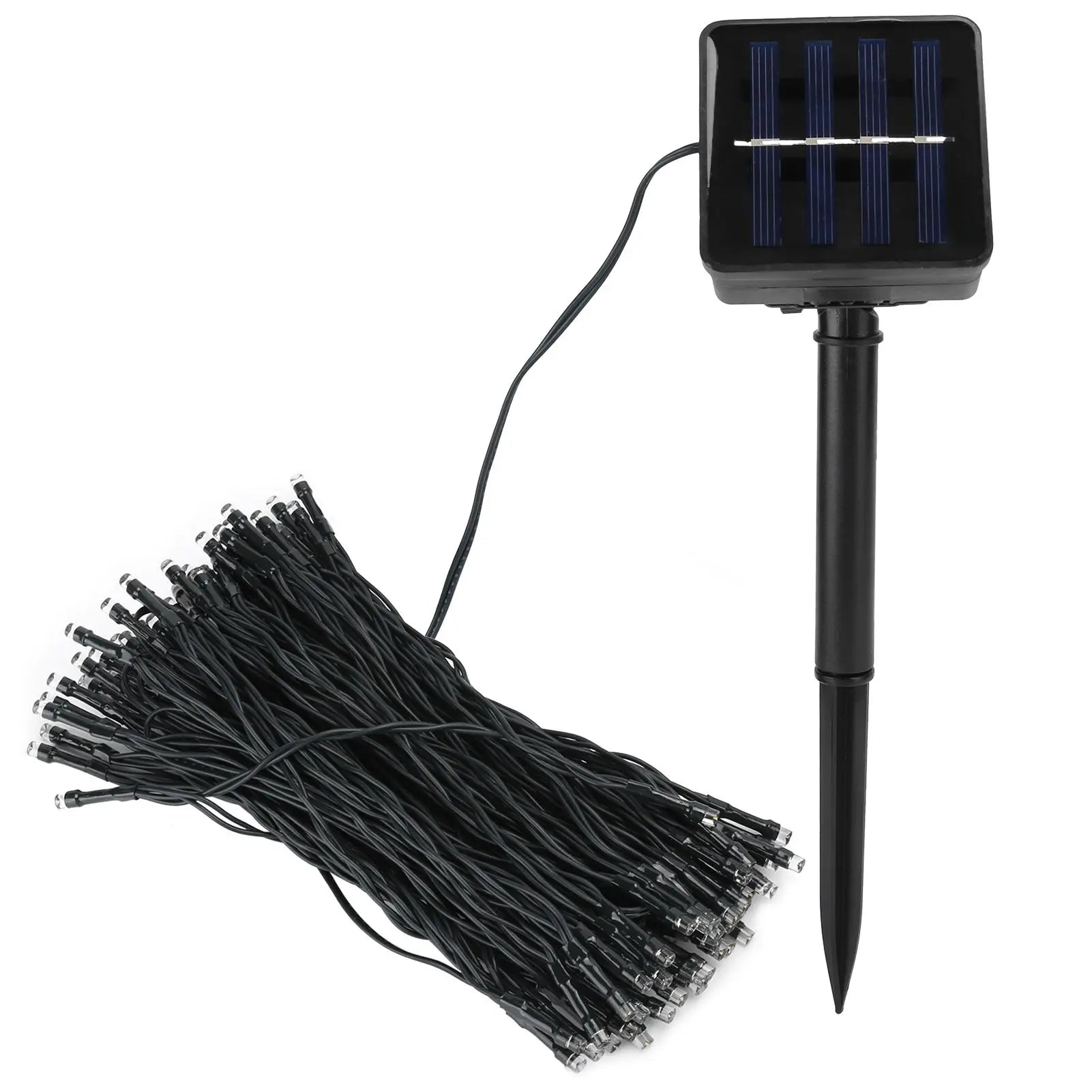 17m Solar String Lights with 100 Warm White LEDs for Outdoor Gardens and Patios