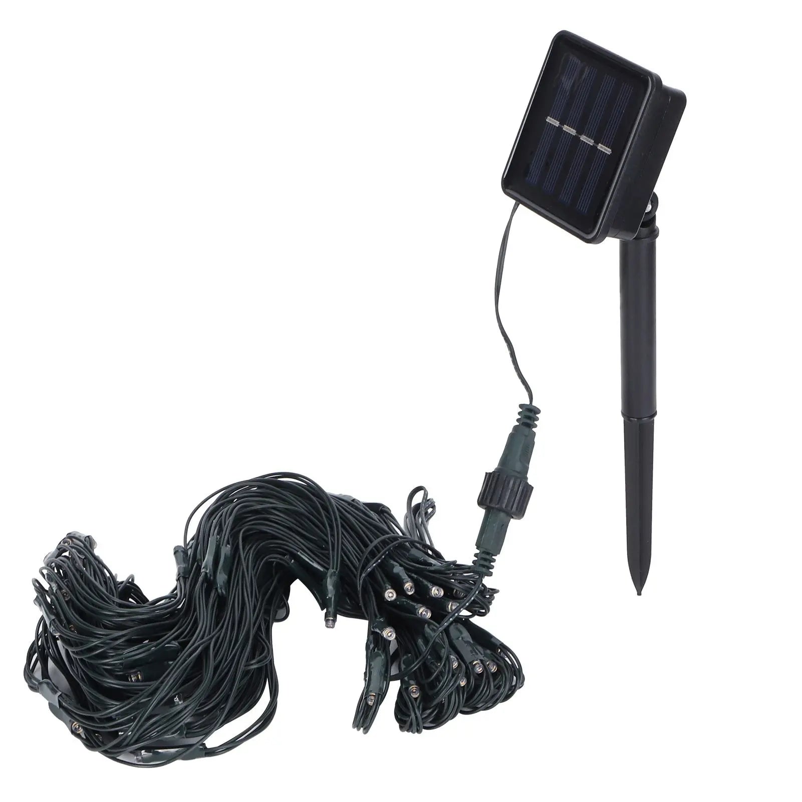 Solar LED Net Lights, 100-LED Waterproof Outdoor Mesh Lights with 8 Modes, 1.5m x 1.5m