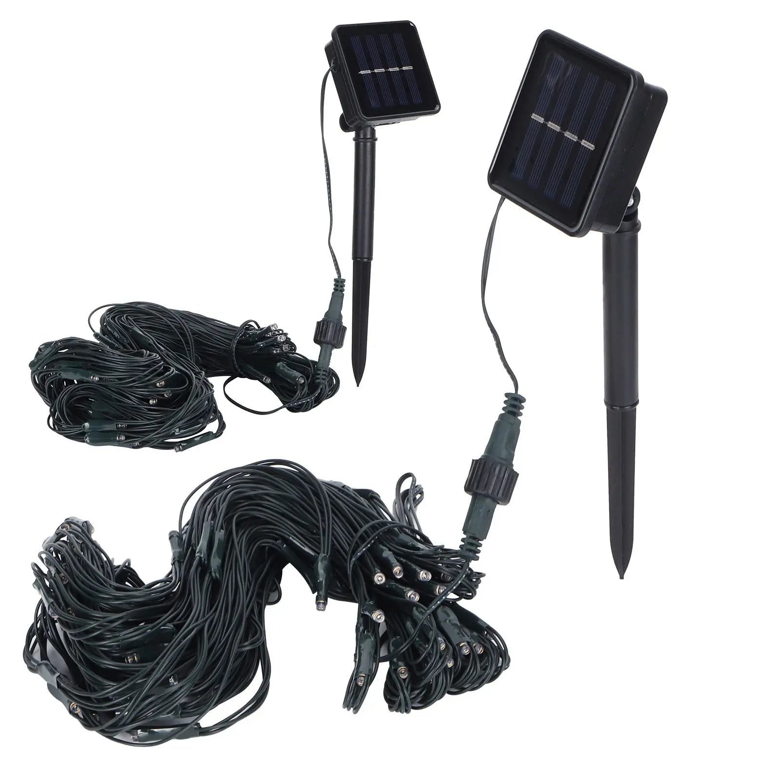 Solar LED Net Lights, 100-LED Waterproof Outdoor Mesh Lights with 8 Modes, 1.5m x 1.5m