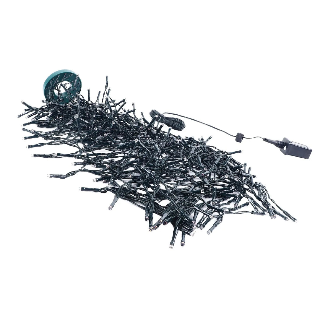 Christmas Tree Waterfall Lights – 400 LED Ring Lights with 8 Modes, 2m