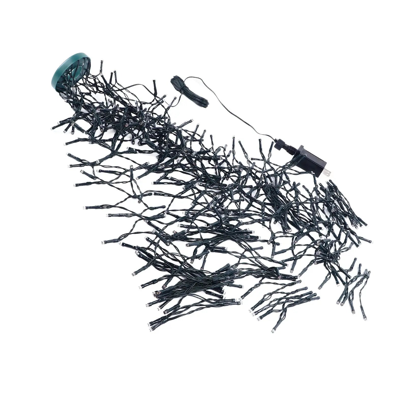 Christmas Tree Waterfall Lights – 400 LED Ring Lights with 8 Modes, 2m