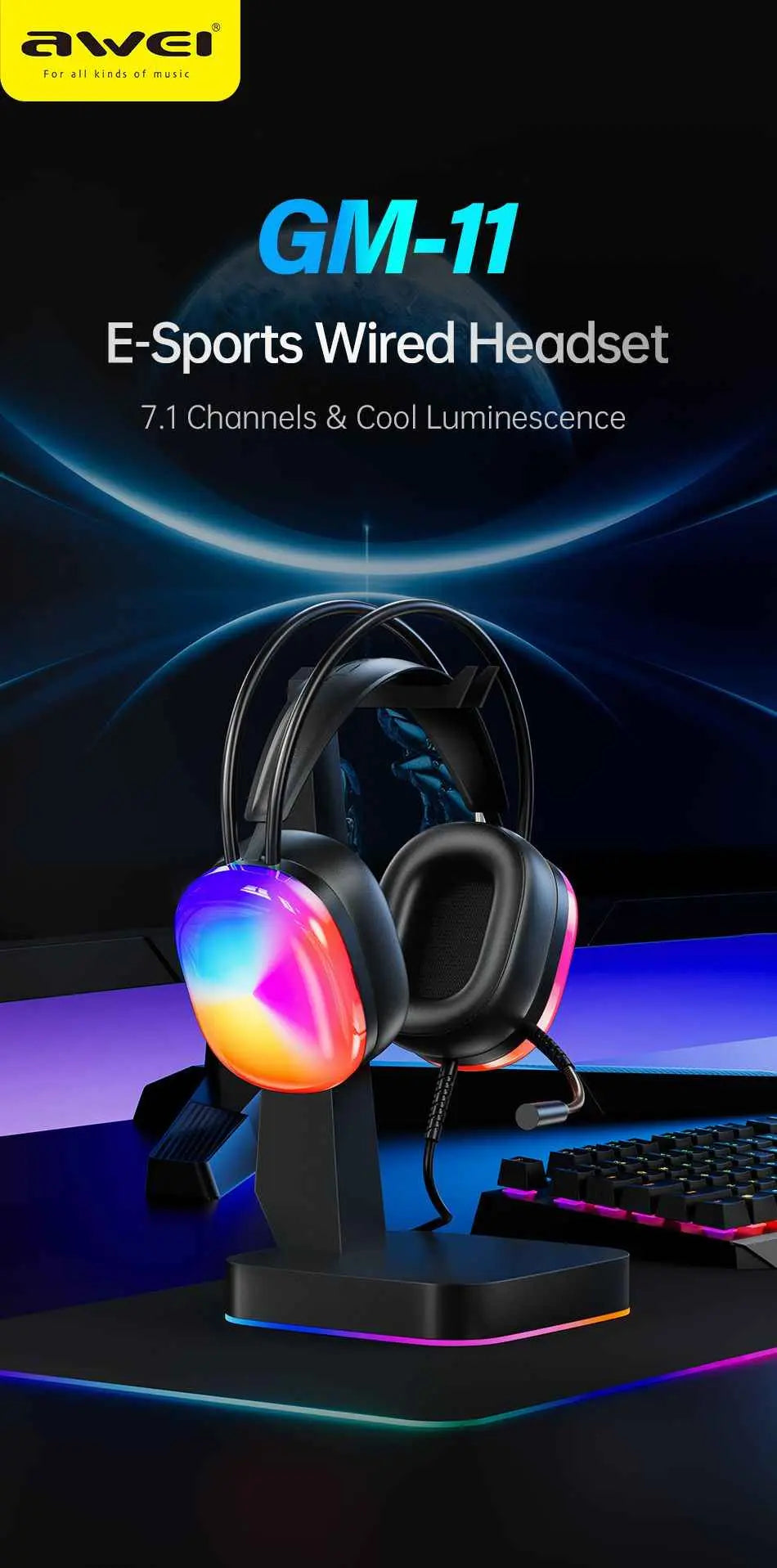 Immerse Yourself in Victory with the AWEI GM11 Gaming Headset