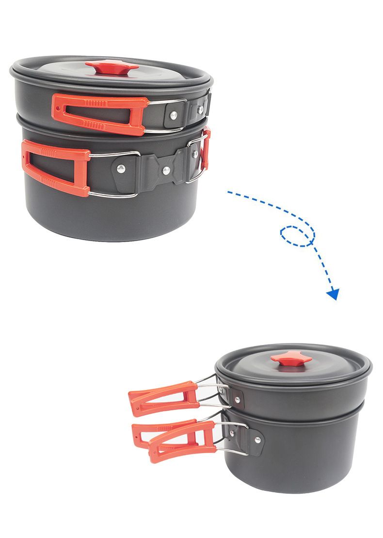 Essential Camping Cookware Set - Lightweight and Compact Mess Kit for Hiking Adventures
