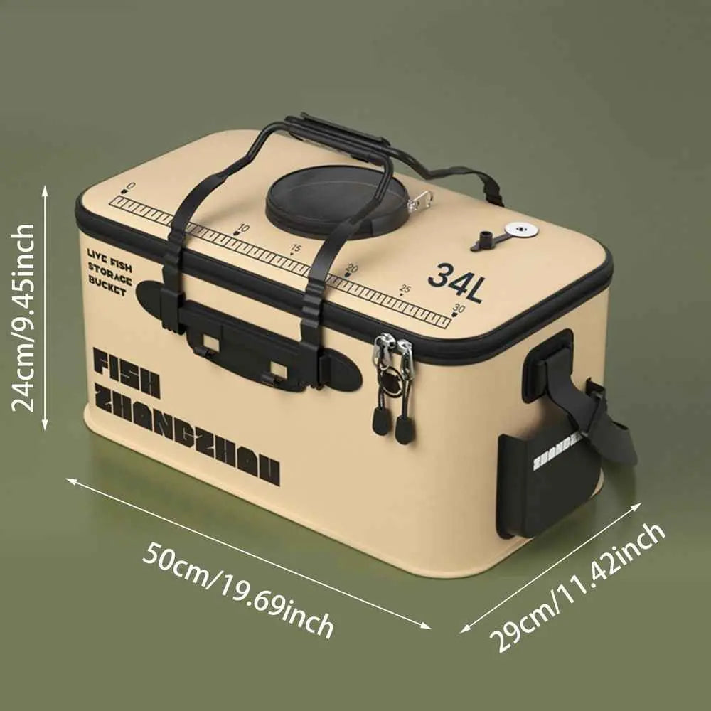 Ultimate Foldable Fishing Bucket: Your Portable Solution for Live Bait & Catch