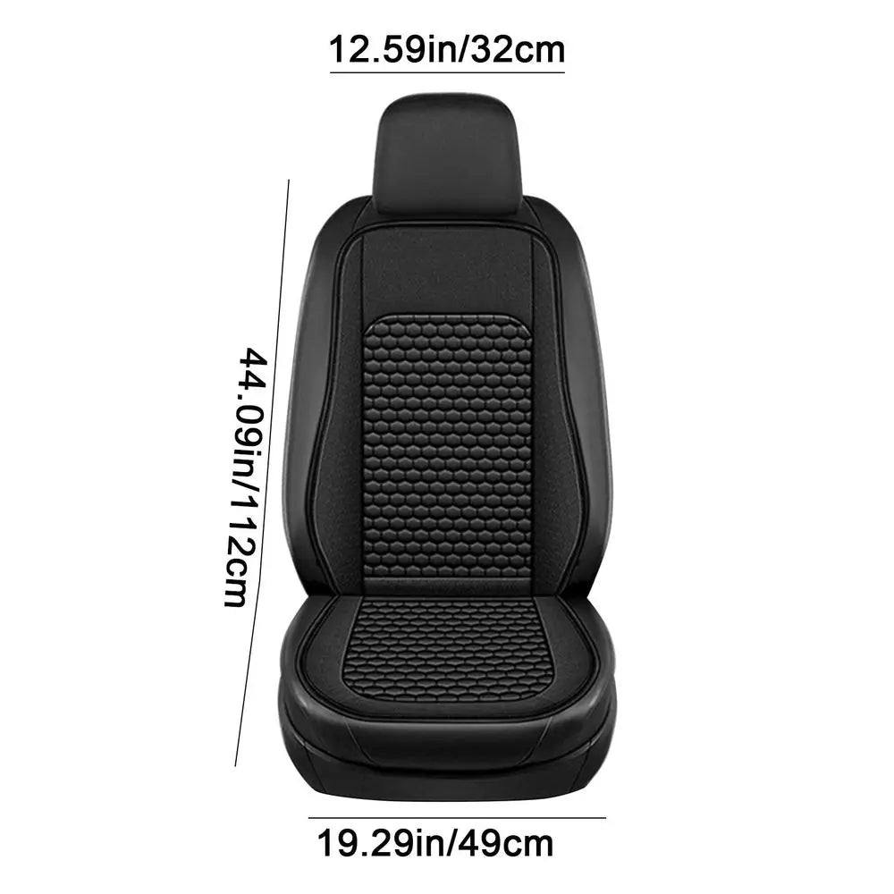Premium Car Seat Cushion with Backrest, Breathable Ventilation, Supportive Comfort for All Seasons, Removable & Portable for Car & Home Use