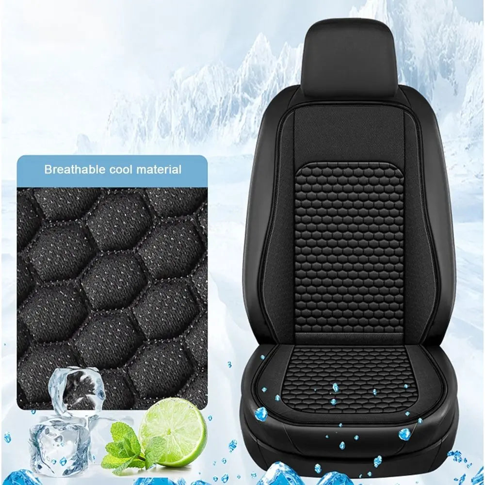 Premium Car Seat Cushion with Backrest, Breathable Ventilation, Supportive Comfort for All Seasons, Removable & Portable for Car & Home Use