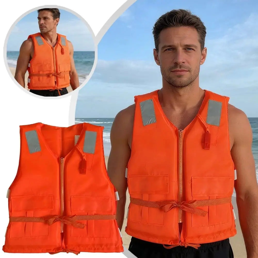 Adjustable Life Jacket with Quick-Release Buckles for Water Sports