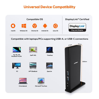 mbeat USB-C Dual HDMI Docking Station for Versatile Connectivity