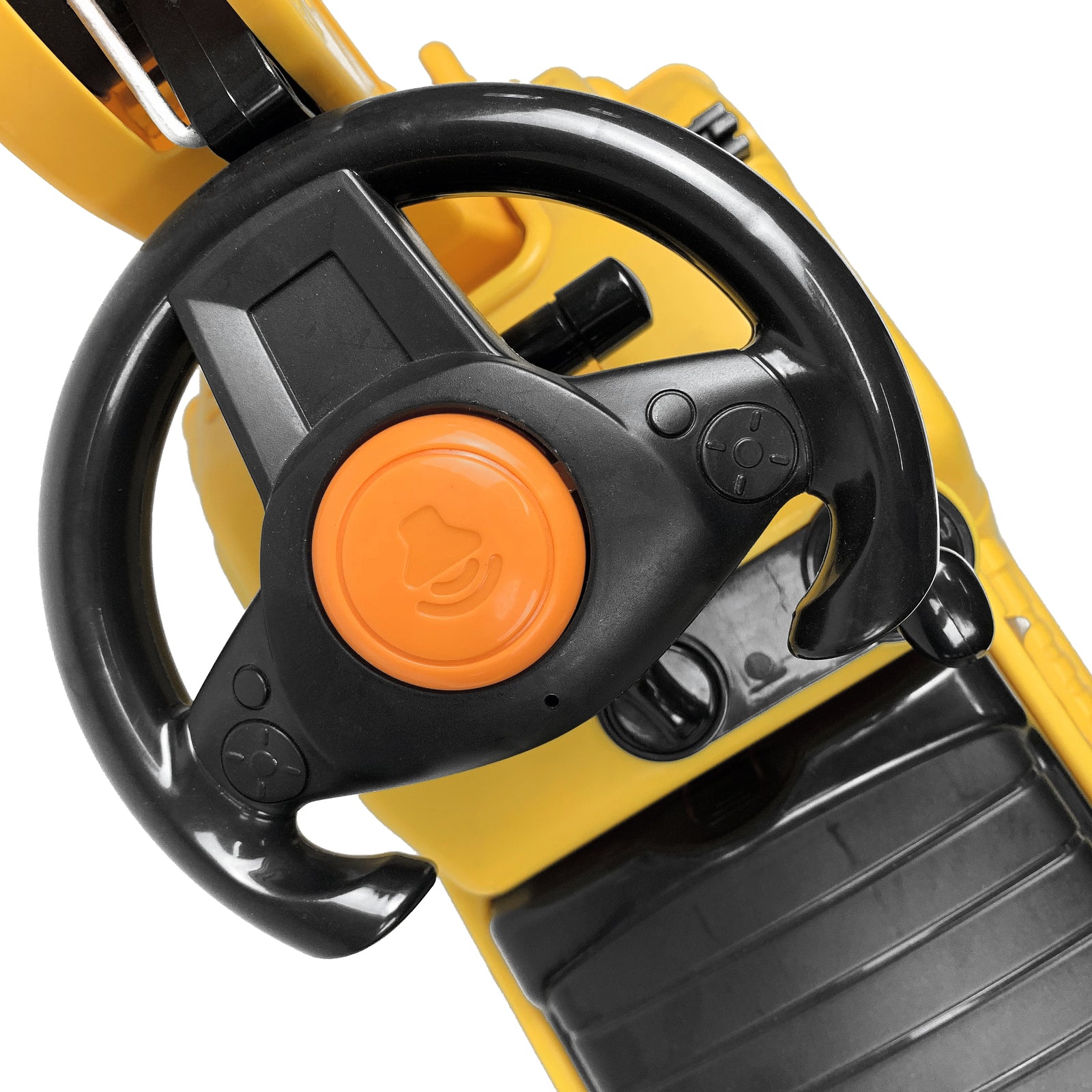 children's ride-on excavator in Yellow with Dual Operation Levers for Ultimate Scooping Fun