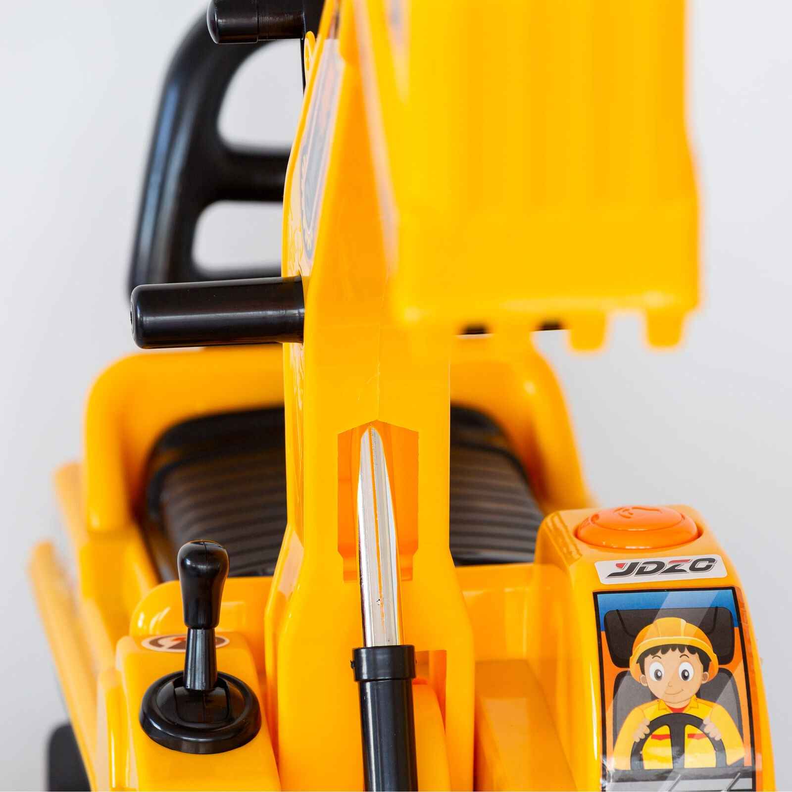 Ride-on Children's Excavator w/ Sturdy Track and Dual Operation Levers to Scoop