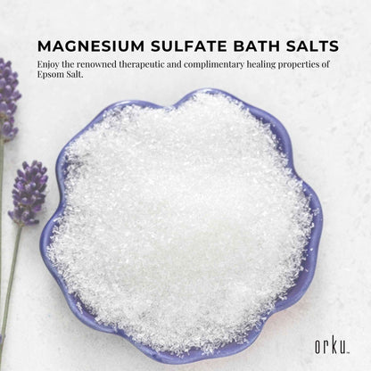 Orku 400g Epsom Salt - Magnesium Sulphate Bath Salts For Skin Body Sulfate