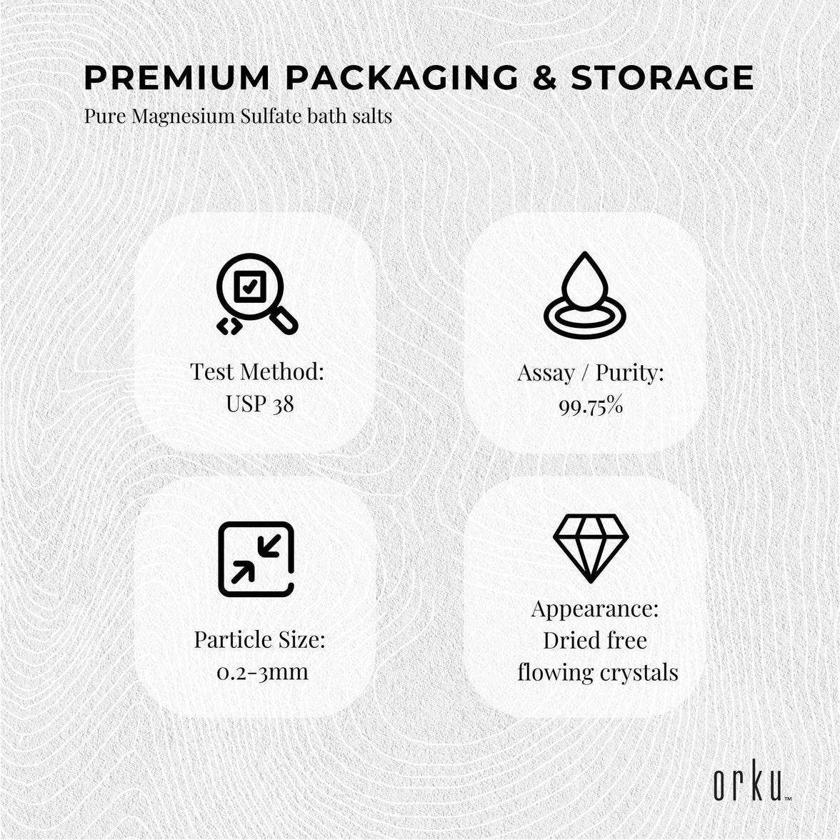Orku 400g Epsom Salt - Magnesium Sulphate Bath Salts For Skin Body Sulfate