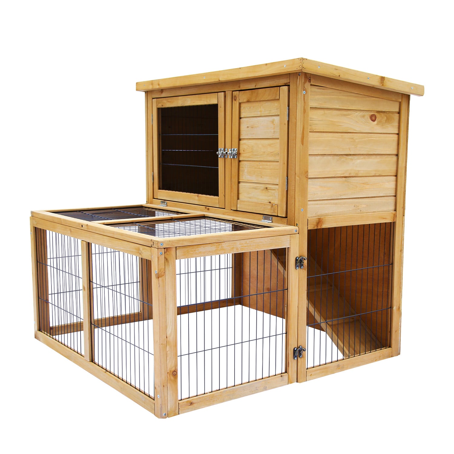 Furtastic Chicken Coop Rabbit Hutch with Large 2-Storey Run