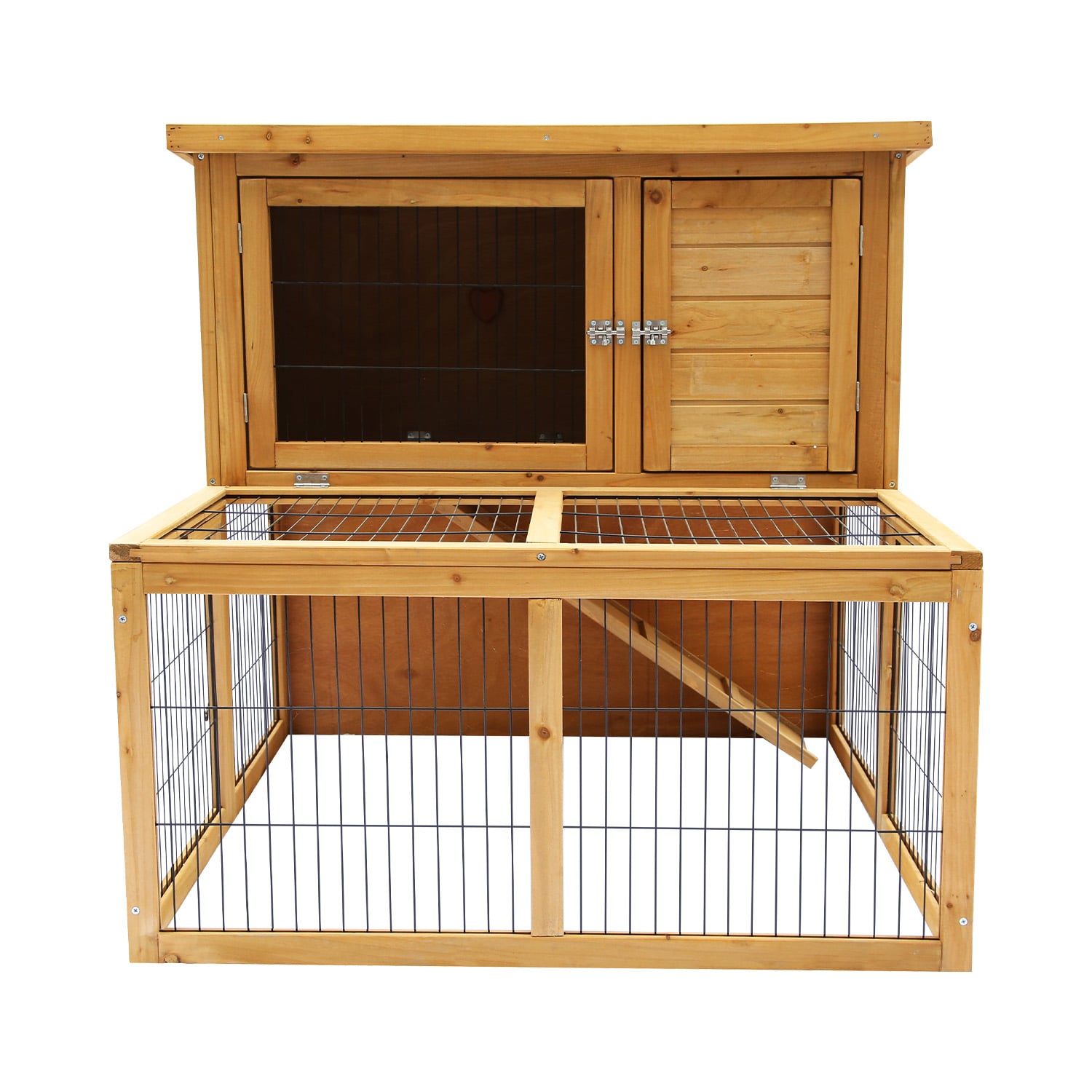 Furtastic Chicken Coop Rabbit Hutch with Large 2-Storey Run