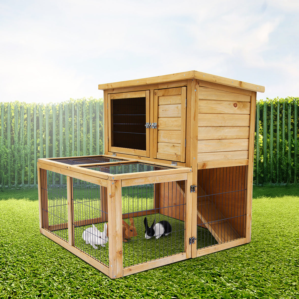 Furtastic Chicken Coop Rabbit Hutch with Large 2-Storey Run