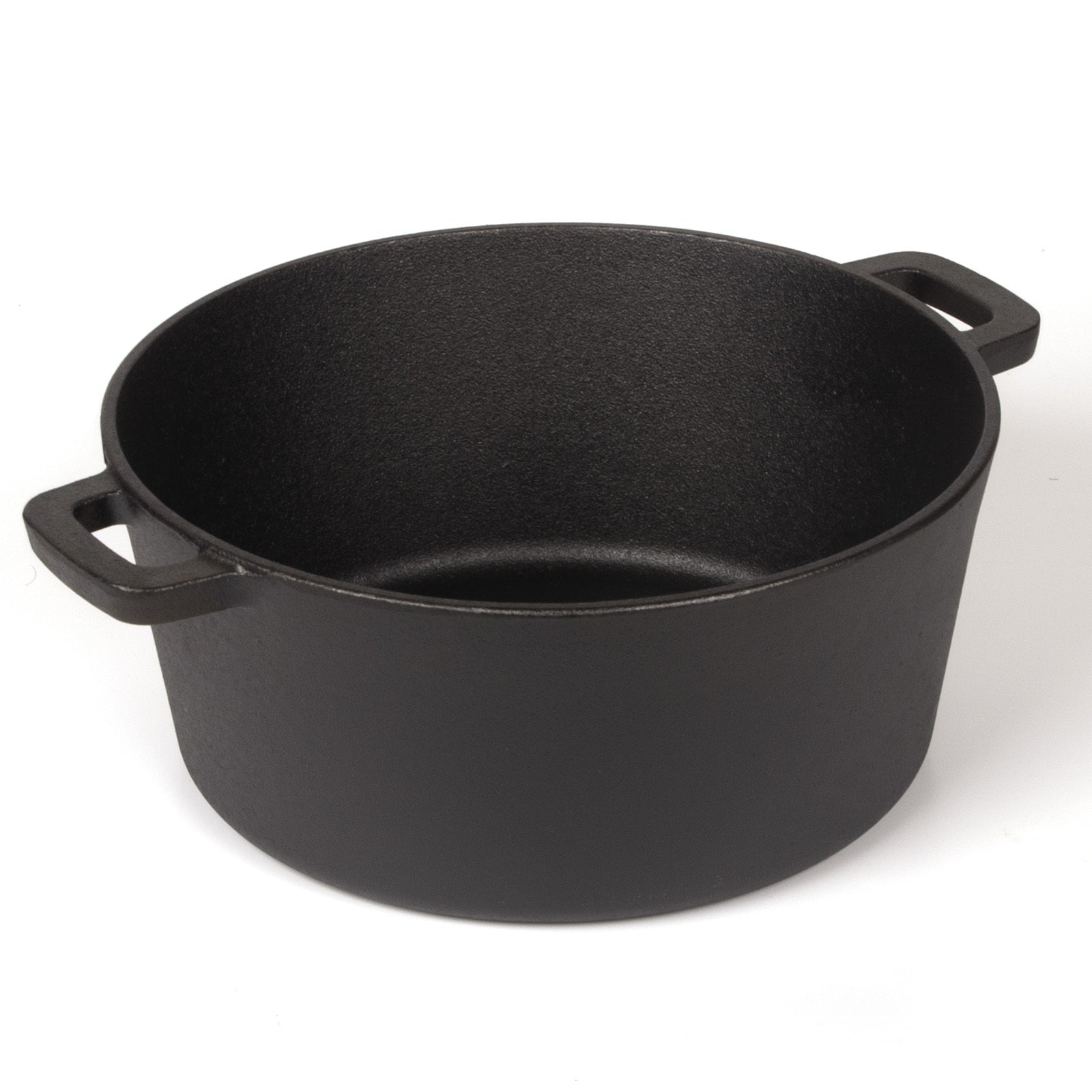 26cm Pre-Seasoned Cast Iron Dutch Oven Skillet Set - Durable 2-in-1 Cookware with Lid