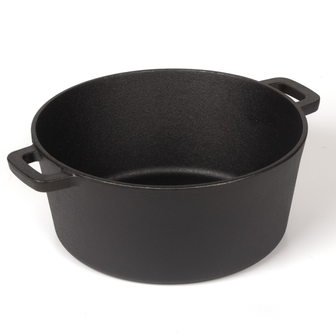 26cm Pre-Seasoned Cast Iron Dutch Oven Skillet Set - Durable 2-in-1 Cookware with Lid