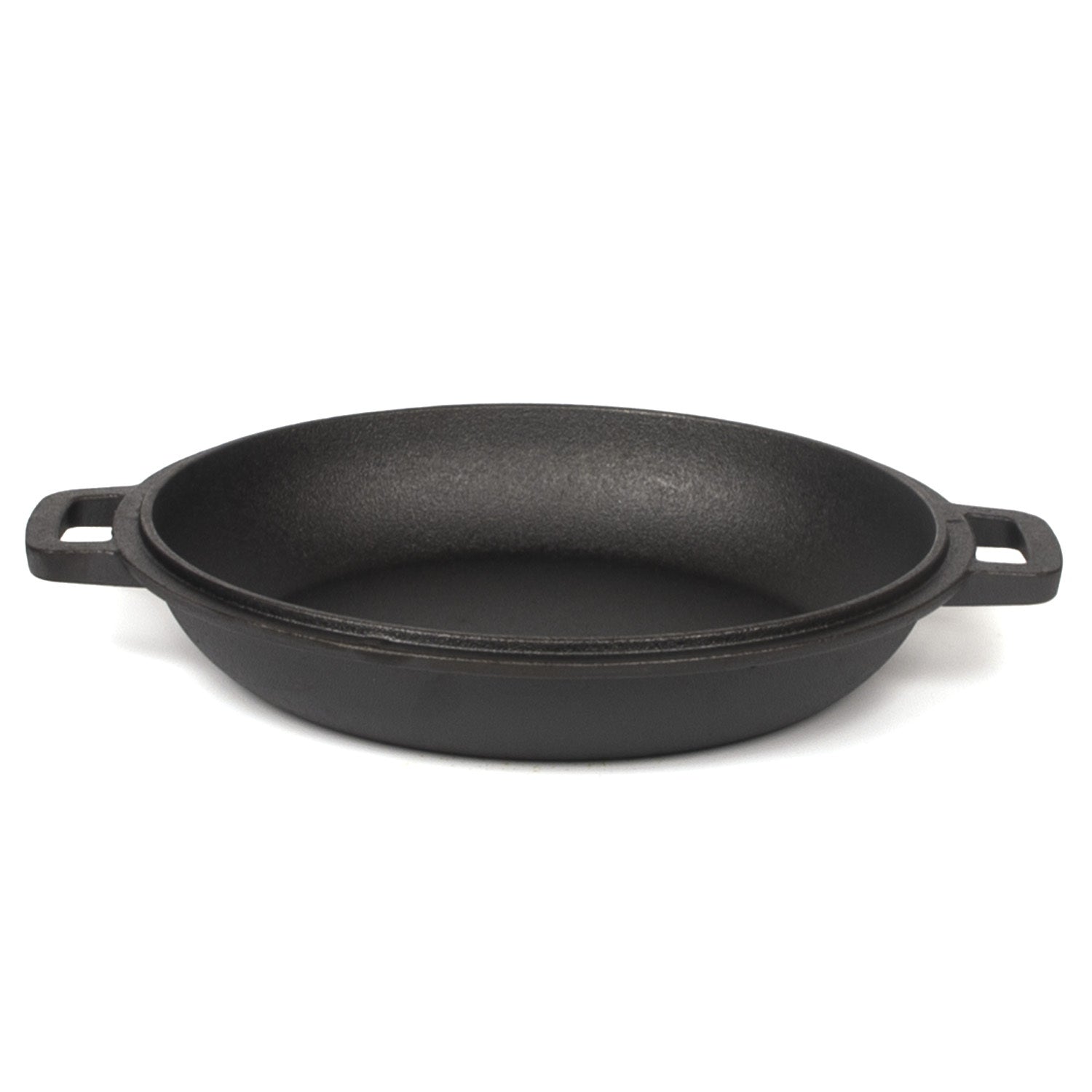 26cm Pre-Seasoned Cast Iron Dutch Oven Skillet Set - Durable 2-in-1 Cookware with Lid