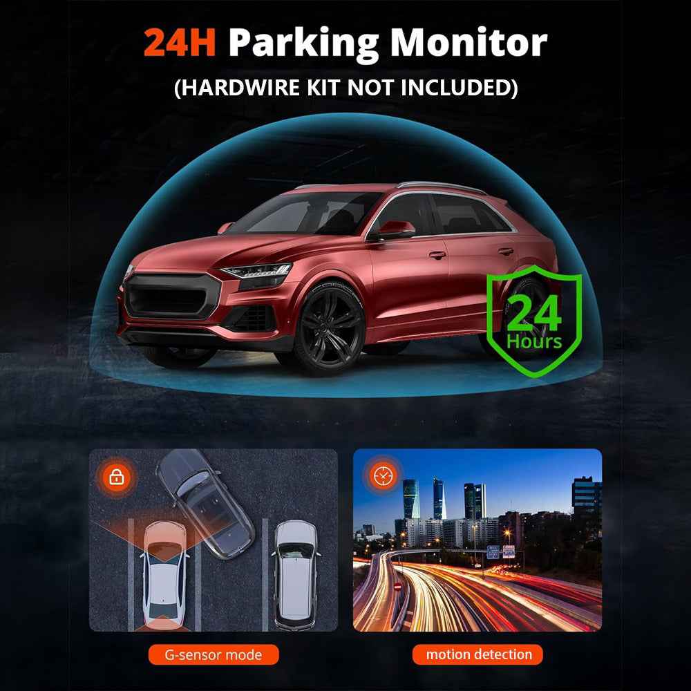 4K Dual Dash Cam with WiFi GPS ADAS | Front and Rear Car Camera Recorder + 32GB Card