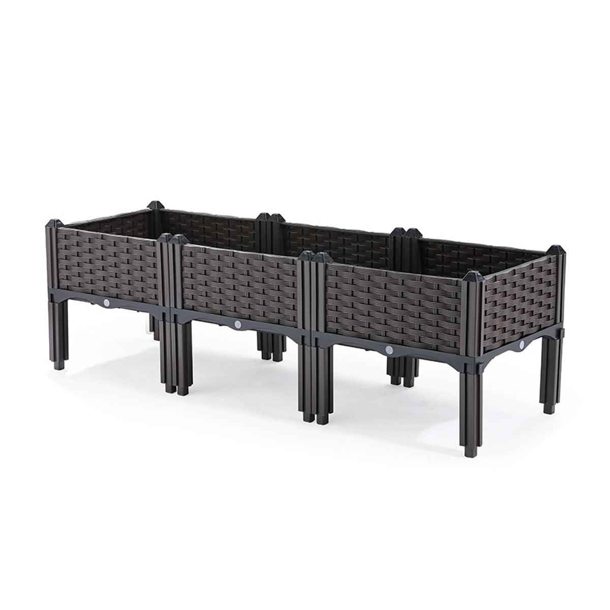 Outdoor Vegetable Planter Box for Balcony - Rectangular Garden Flower Planting