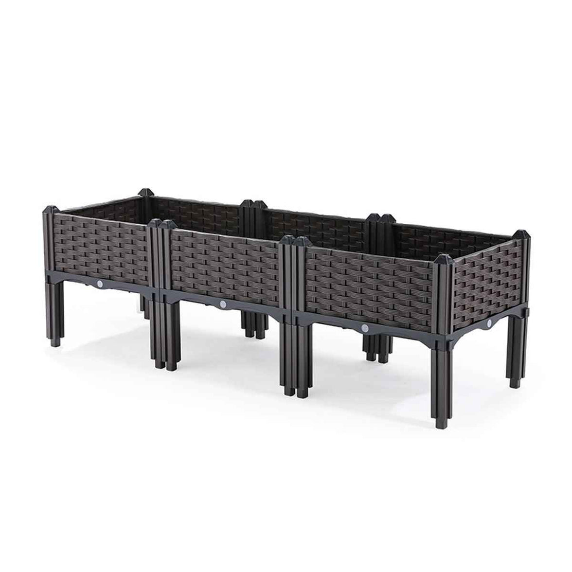 Outdoor Vegetable Planter Box for Balcony - Rectangular Garden Flower Planting