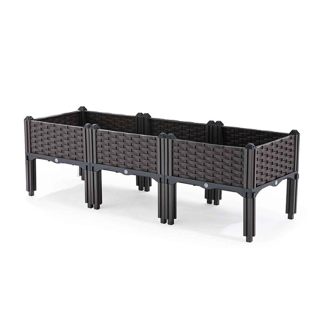 Outdoor Vegetable Planter Box for Balcony - Rectangular Garden Flower Planting