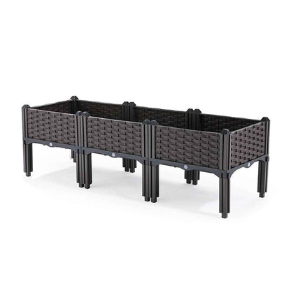 Outdoor Vegetable Planter Box for Balcony - Rectangular Garden Flower Planting