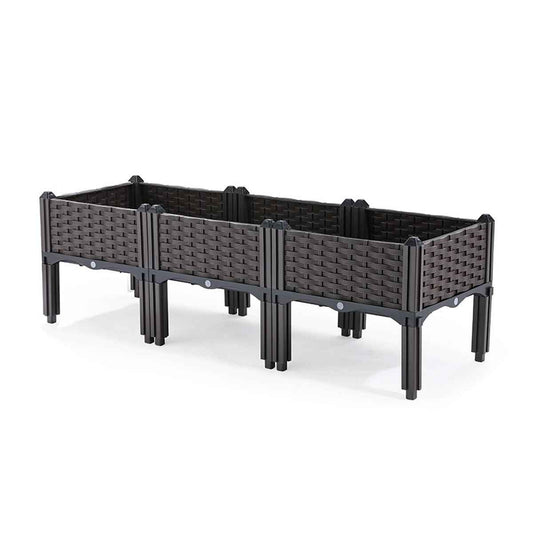 Outdoor Vegetable Planter Box for Balcony - Rectangular Garden Flower Planting