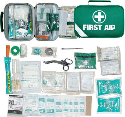 258pcs Premier First Aid Kit - Medical Travel Set for Emergency Family Safety & Office Use