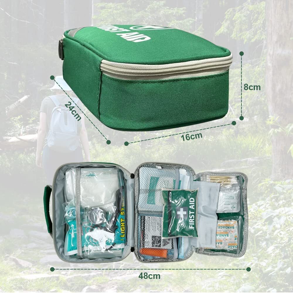 258pcs Premier First Aid Kit - Medical Travel Set for Emergency Family Safety & Office Use