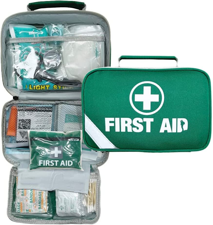 258pcs Premier First Aid Kit - Medical Travel Set for Emergency Family Safety & Office Use