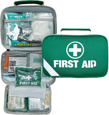258pcs Premier First Aid Kit - Medical Travel Set for Emergency Family Safety & Office Use