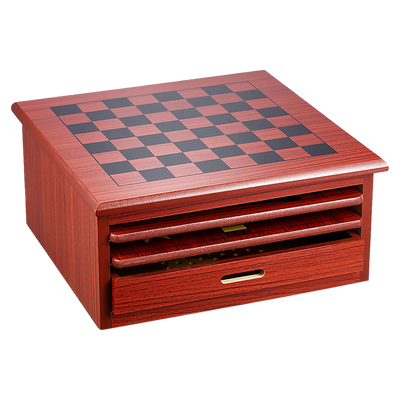 10 in 1 Wooden Chess Set - Slide Out Checkers House Unit Game