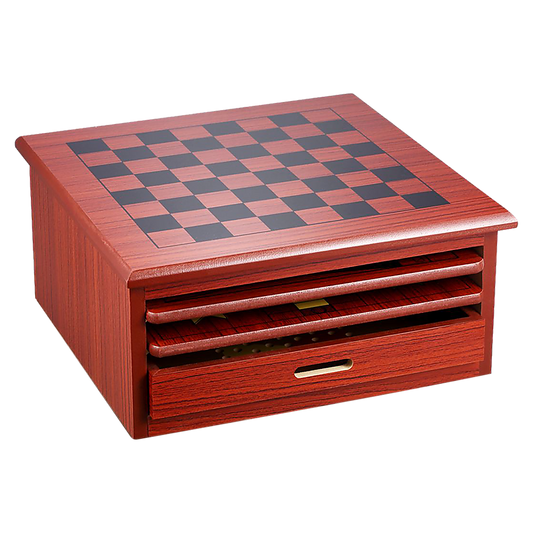 10 in 1 Wooden Chess Set - Slide Out Checkers House Unit Game
