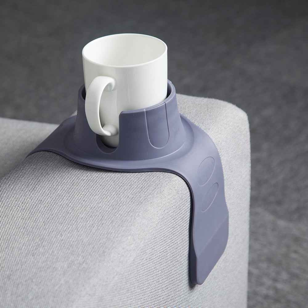 Flexible Anti-Spill Silicone Couch Arm Cup Holder - Sofa Armrest Drink Tray(black) - Donsdropshipstore.com