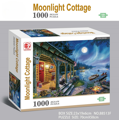 1000 Piece Jigsaw Puzzle for Adults - Premium Landscape Cityscape Art, 70x50cm Stress Relief Brain Game Gift for Ages 14+ 【Meng Lianla】