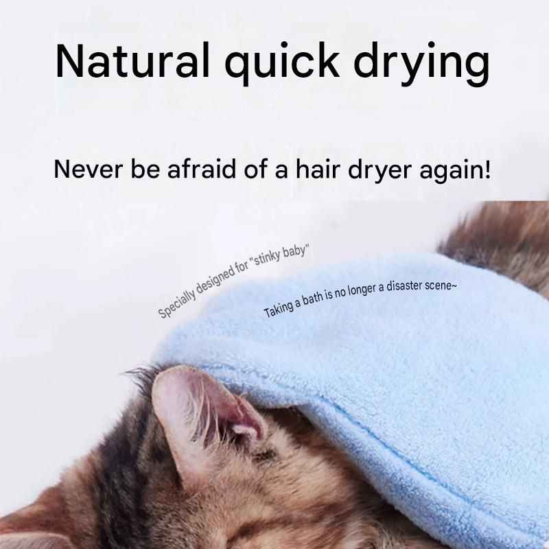3-piece Pet Grooming Bathing Kit with 2 pack Grey Pet Drying Glove Towel and White Pet Shower Sprayer Brush Set - Coral Fleece Quick Dry Absorbent Cleaning Towel, Water Control Bath Tool for Dogs and Cats