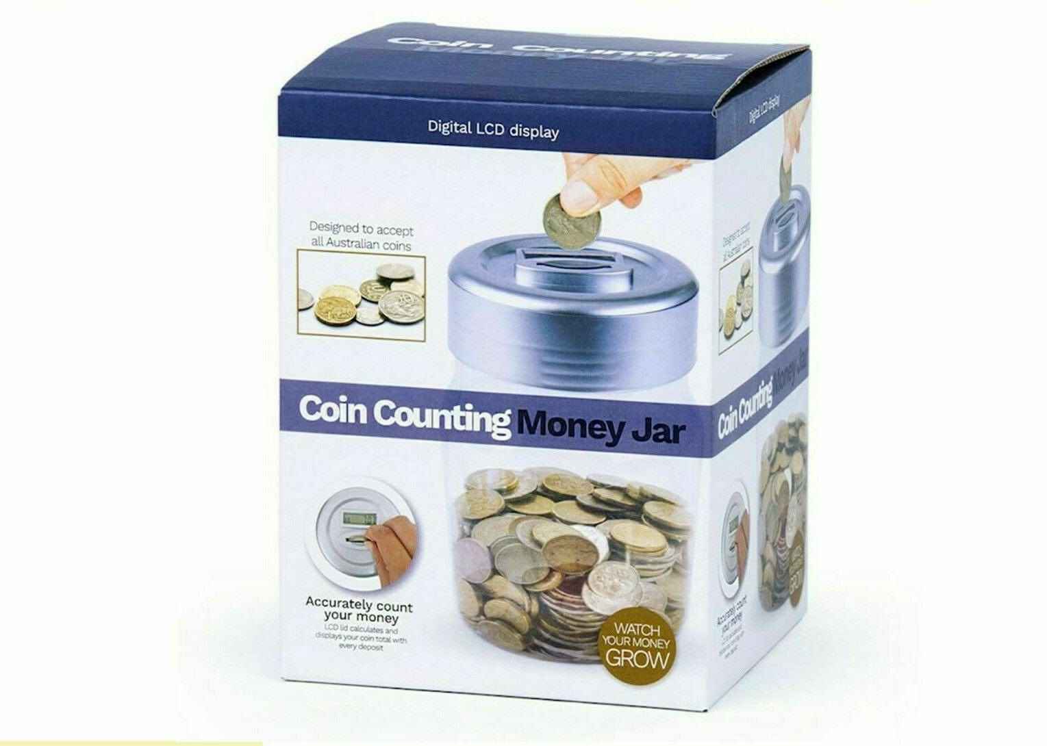 Digital Coin Counting Jar with LCD Display - Fun Australian Coin Money Jar for Kids