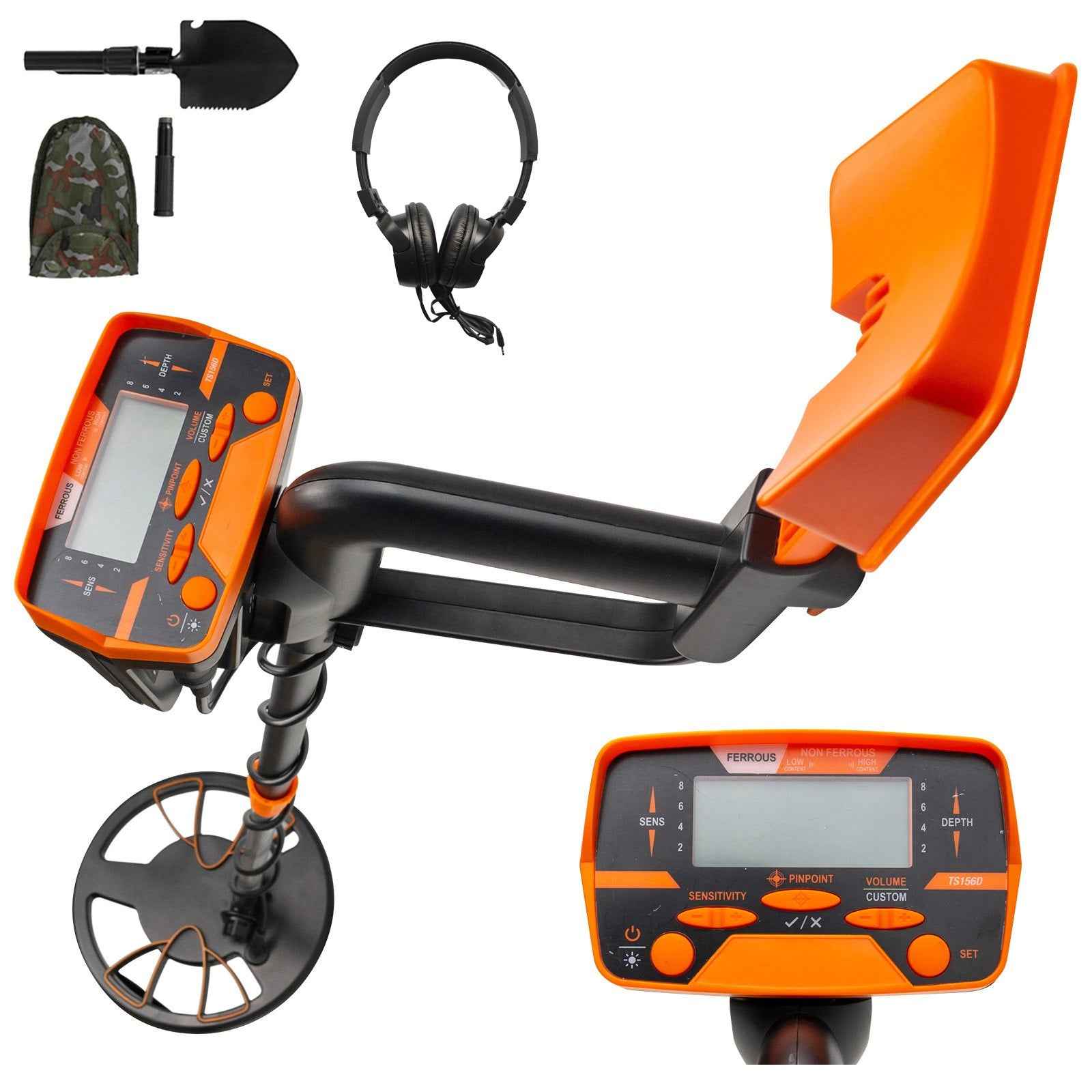 Metal Detector Waterproof LCD - Underwater and Underground High Accuracy Detector for Adults and Children with Headphones (Yellow 3010)