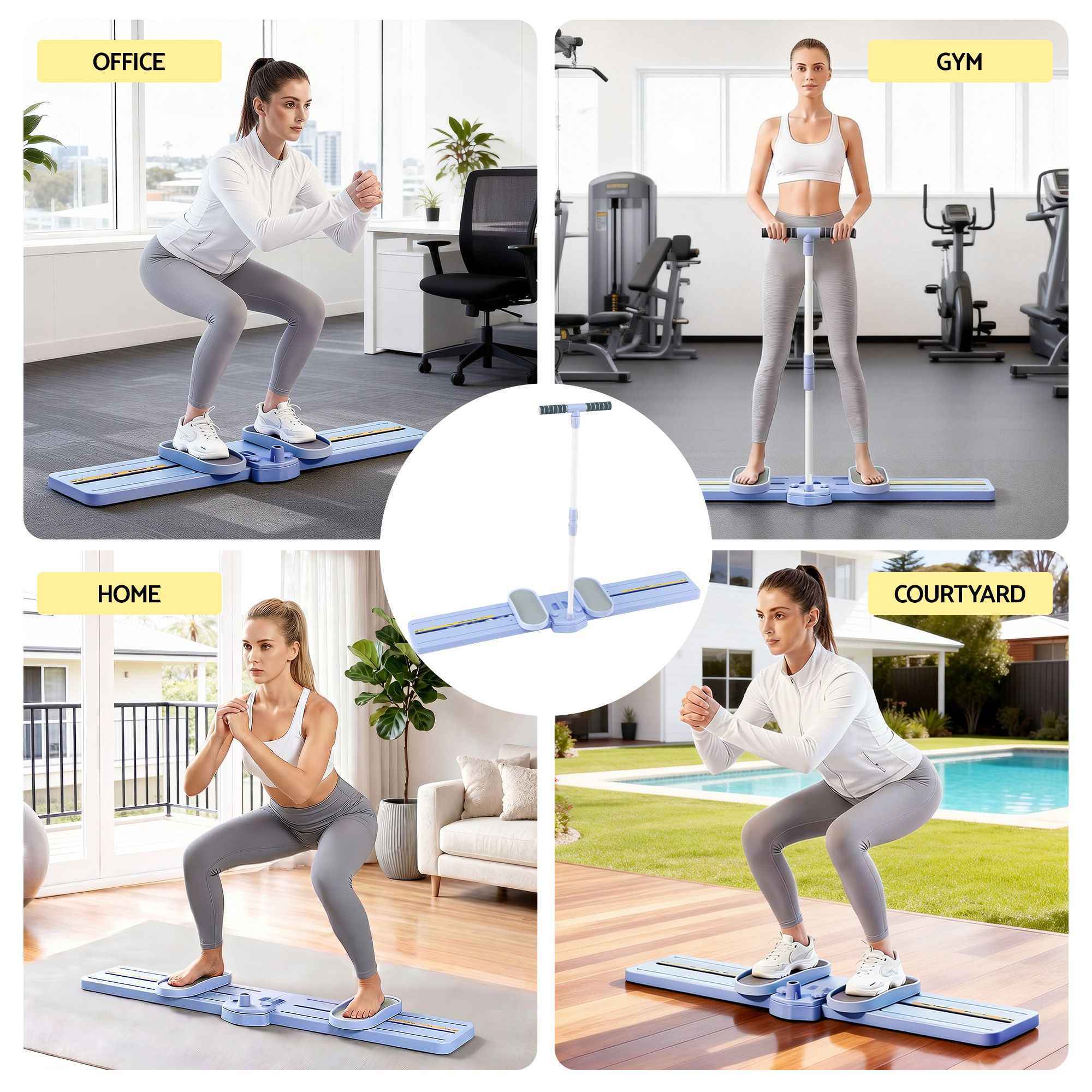 Everfit Thigh Hip Exerciser Home Ski Leg Trainer Machine Fitness Cardio Foldable