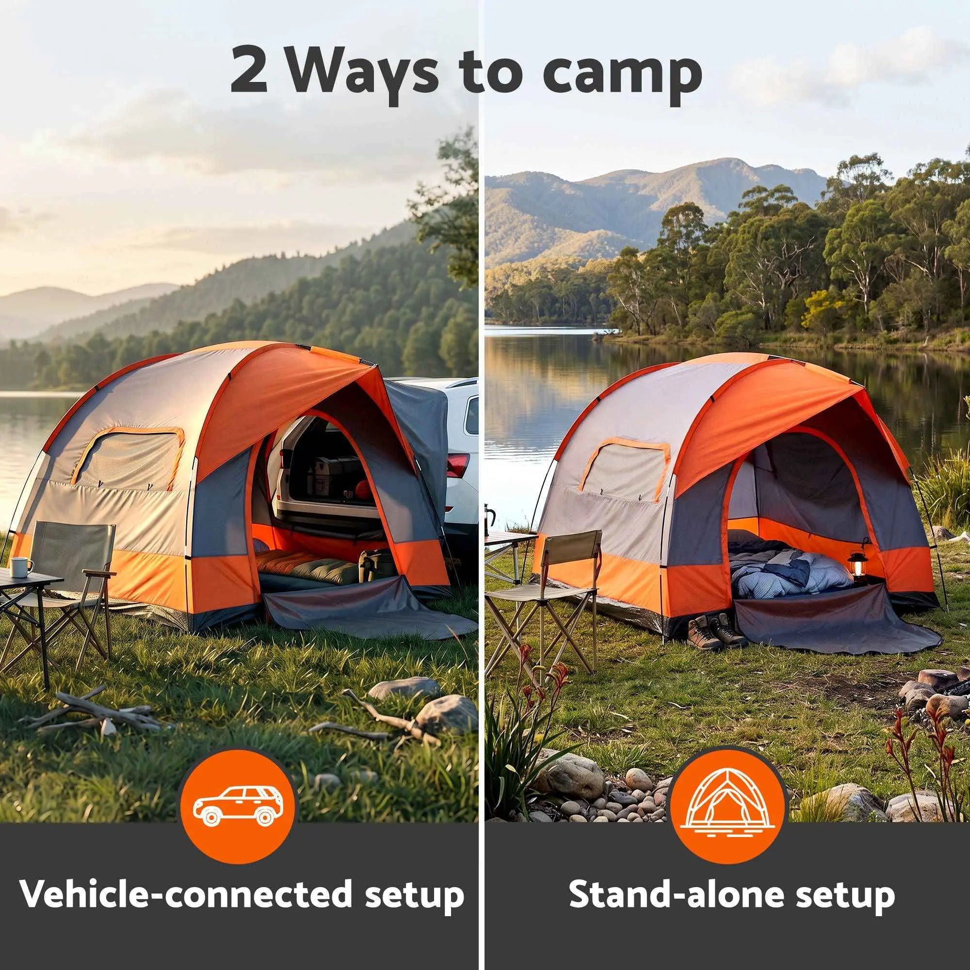 Weisshorn Family Camping Tent - Spacious 6-8 Person SUV-Compatible Tent