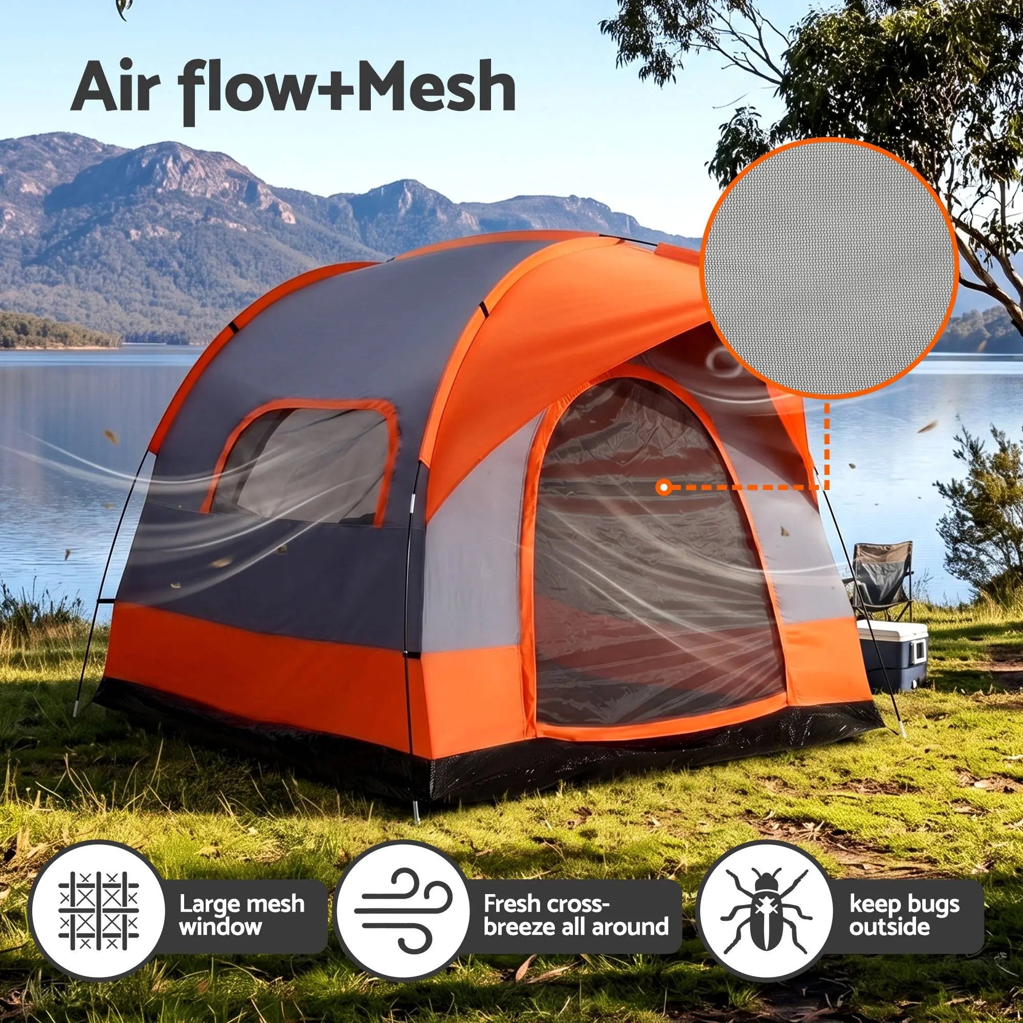 Weisshorn Family Camping Tent - Spacious 6-8 Person SUV-Compatible Tent