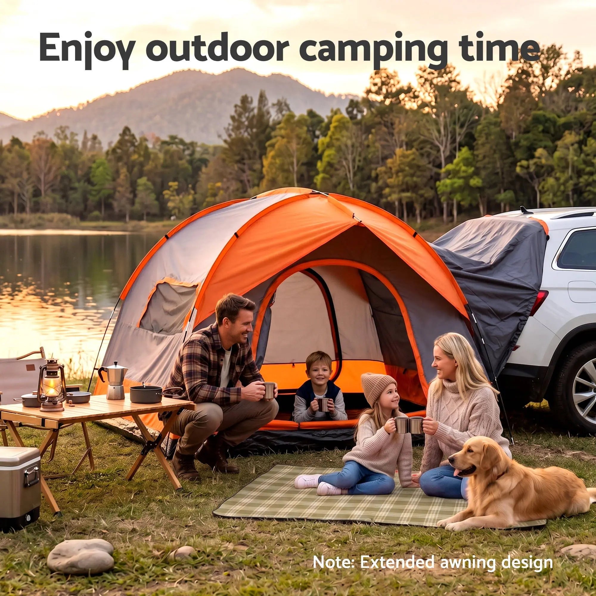 Weisshorn Family Camping Tent - Spacious 6-8 Person SUV-Compatible Tent