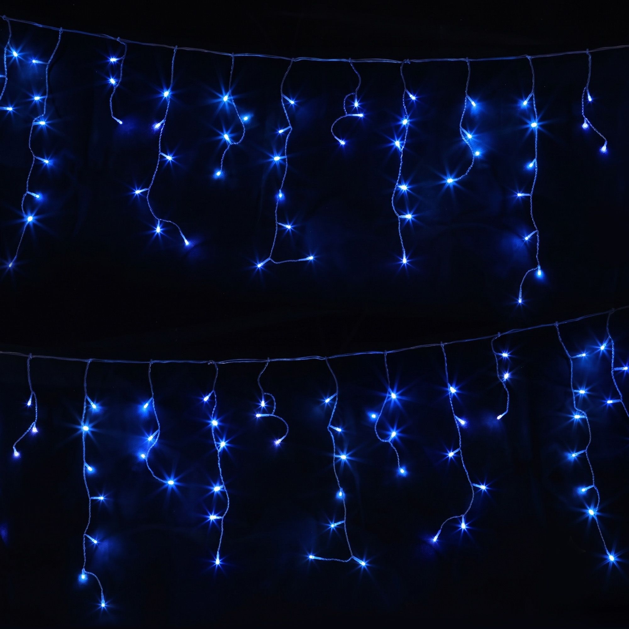 Transform Your Holidays with Solar Blue Christmas Icicle Lights - 32M String Lights