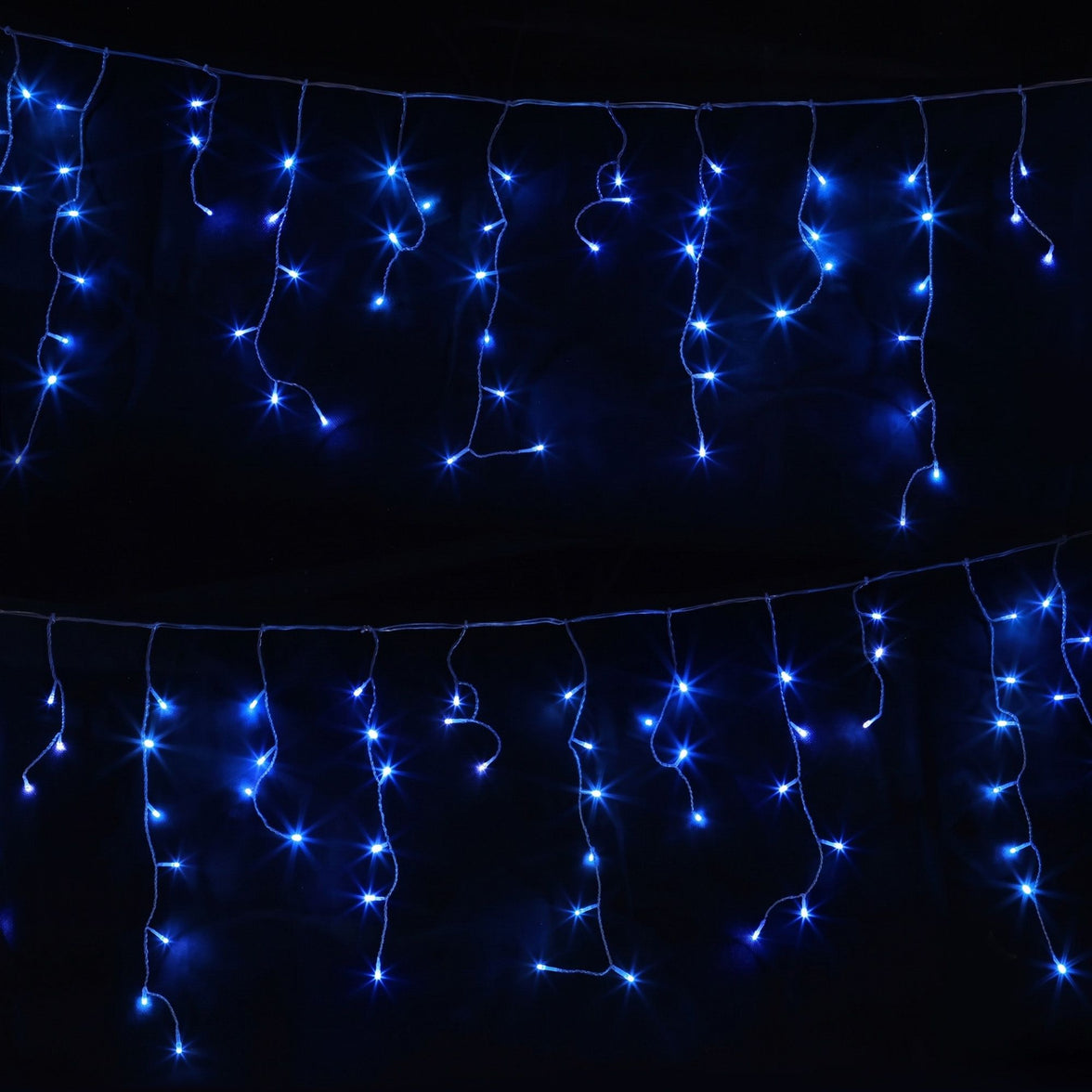 Transform Your Holidays with Solar Blue Christmas Icicle Lights - 32M String Lights