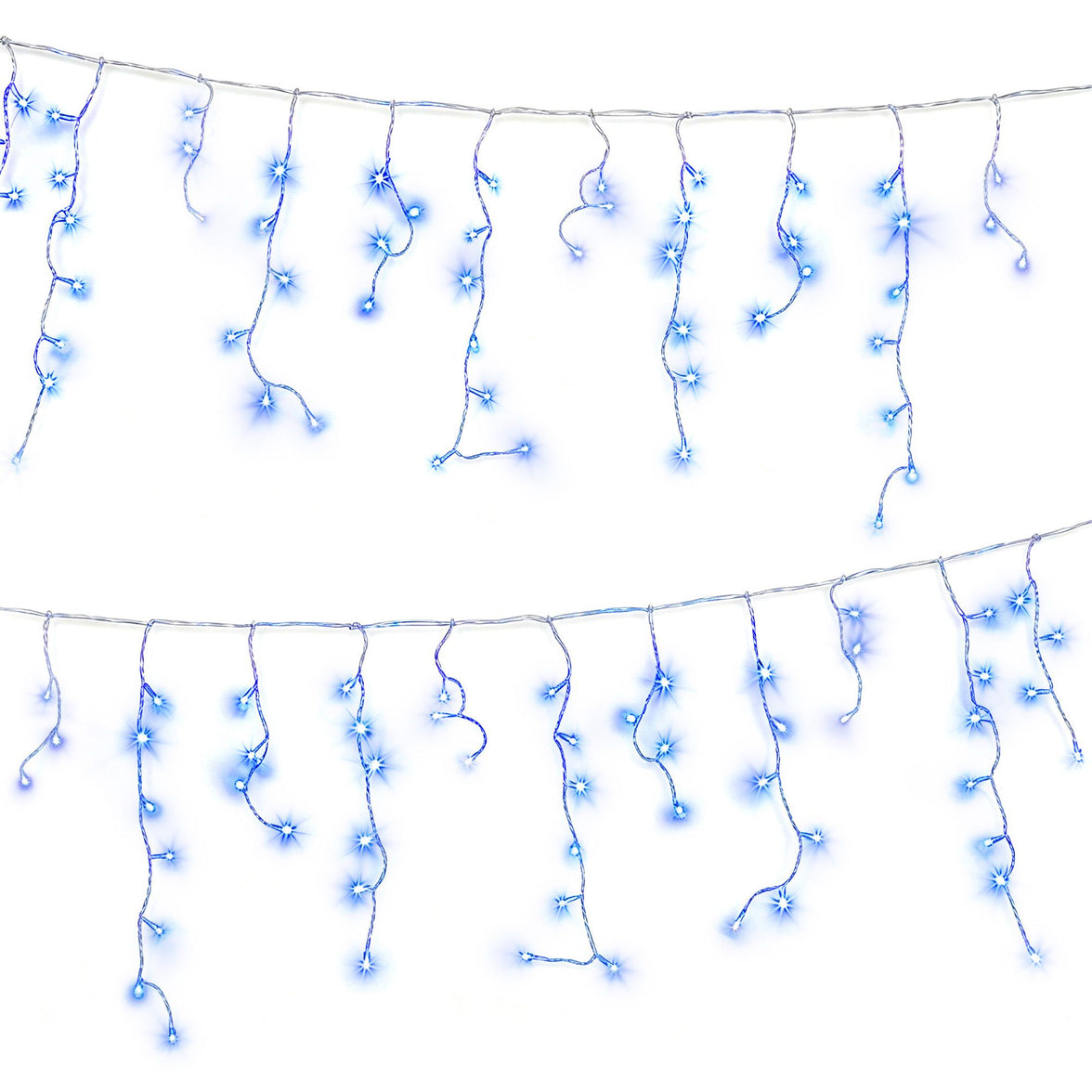 Transform Your Holidays with Solar Blue Christmas Icicle Lights - 32M String Lights