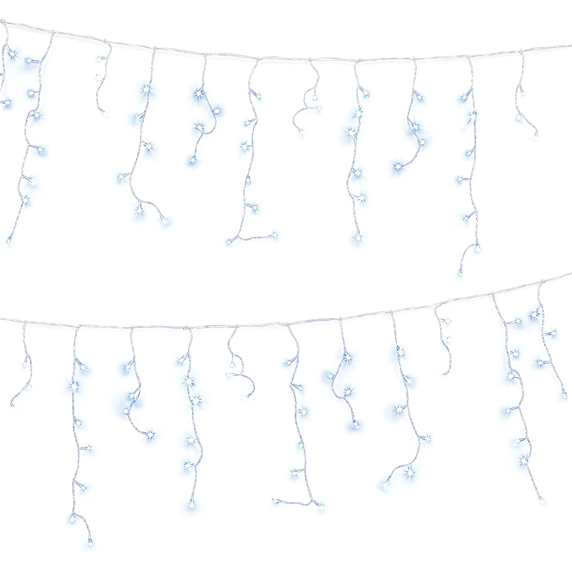 Jingle Jollys Solar Icicle Christmas Lights, 32m, 960 Cool White LEDs