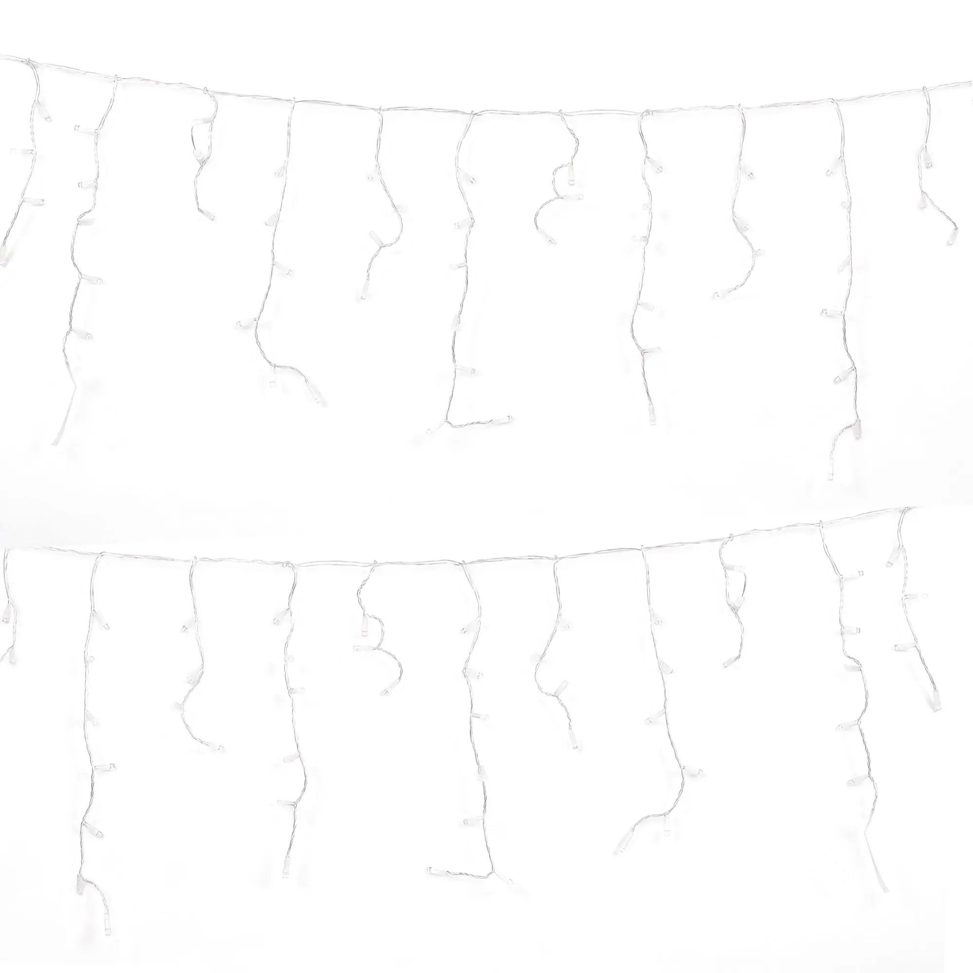 Jingle Jollys Solar Icicle Christmas Lights, 32m, 960 Cool White LEDs