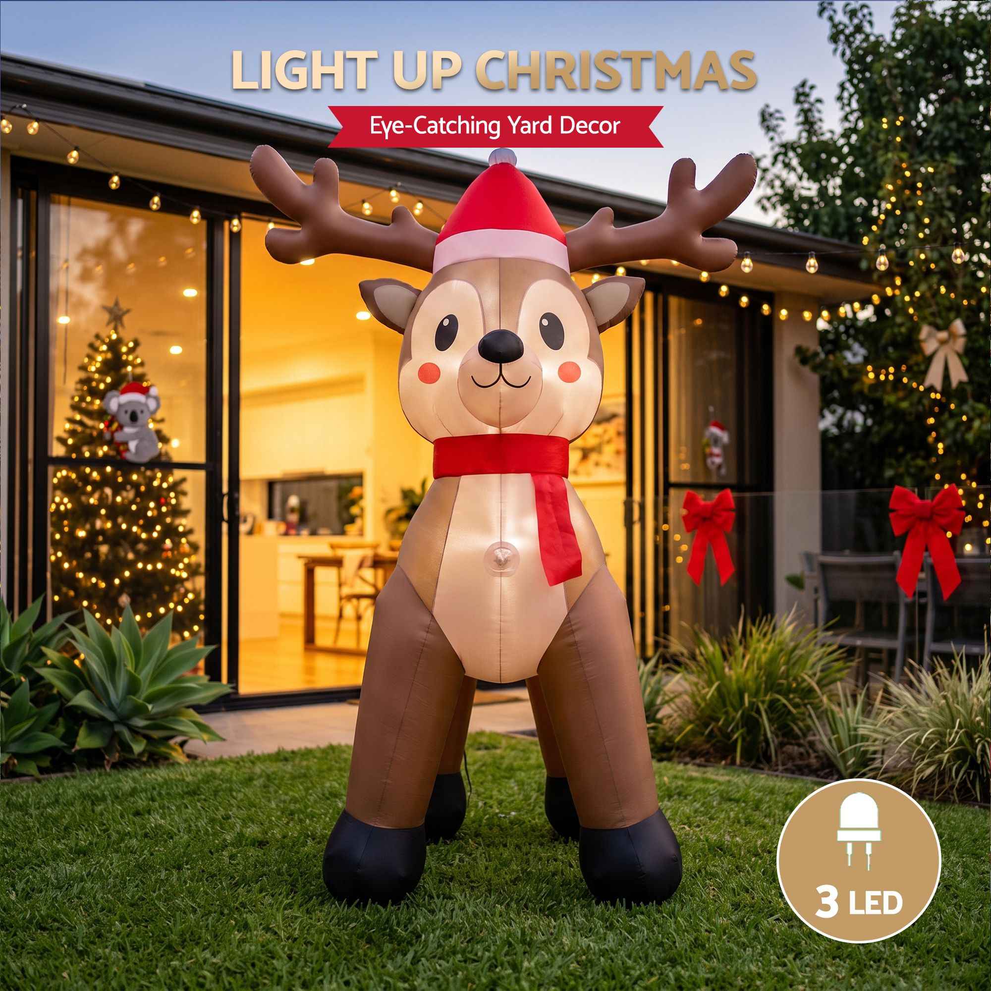 Bring Holiday Cheer Home with Our Christmas Inflatable Reindeer Decoration