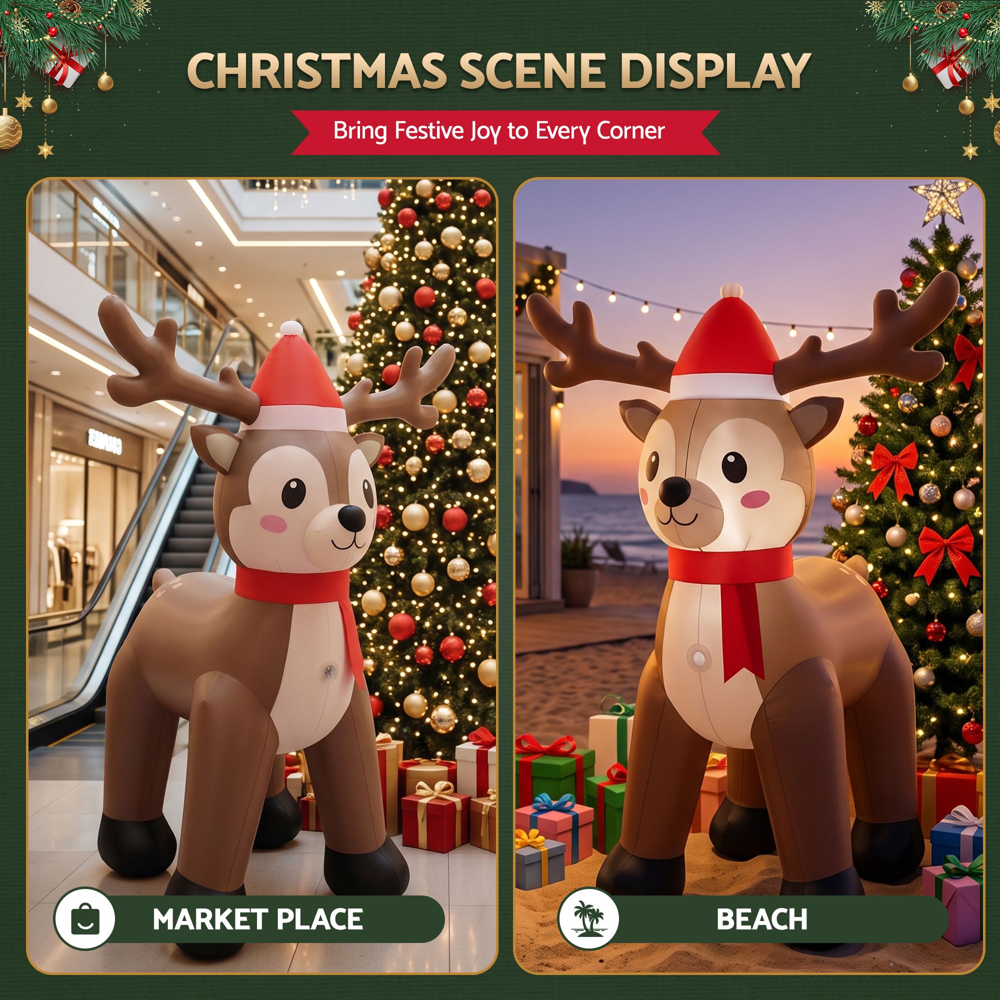 Bring Holiday Cheer Home with Our Christmas Inflatable Reindeer Decoration